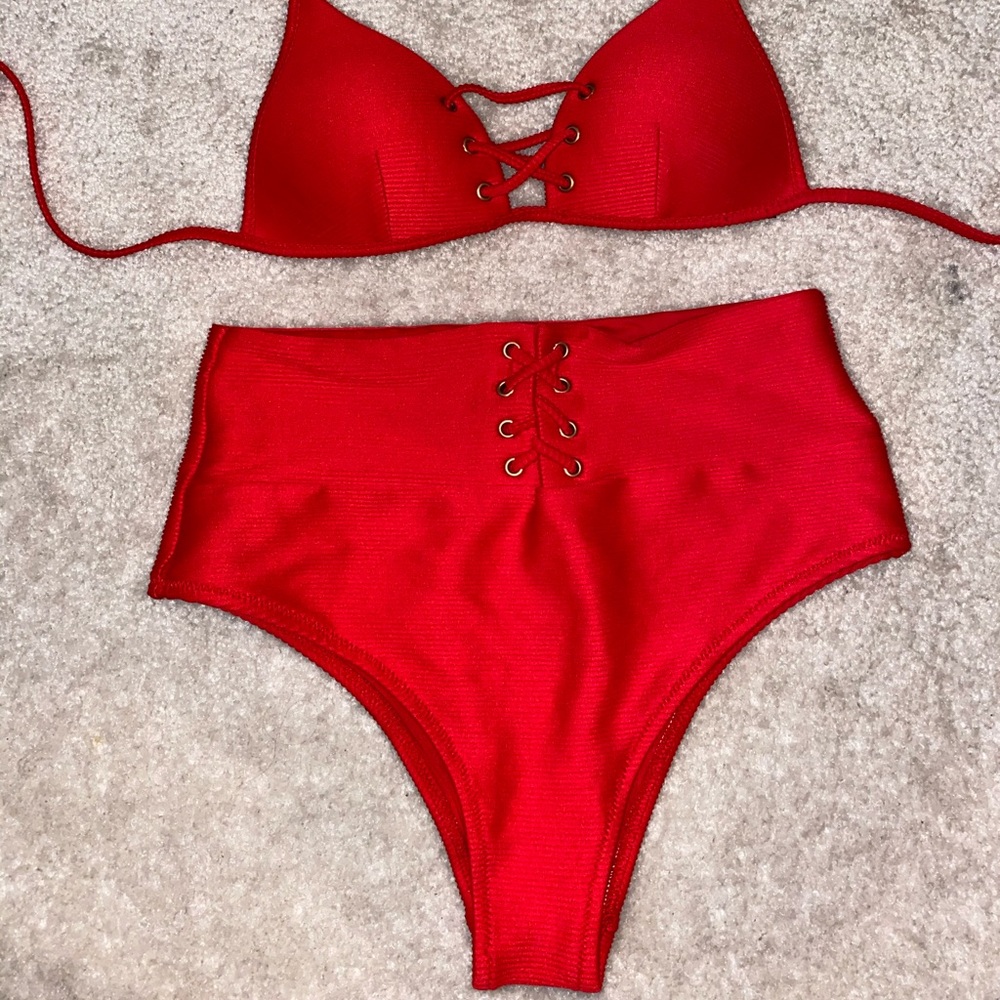 Red Italian Bikini Set